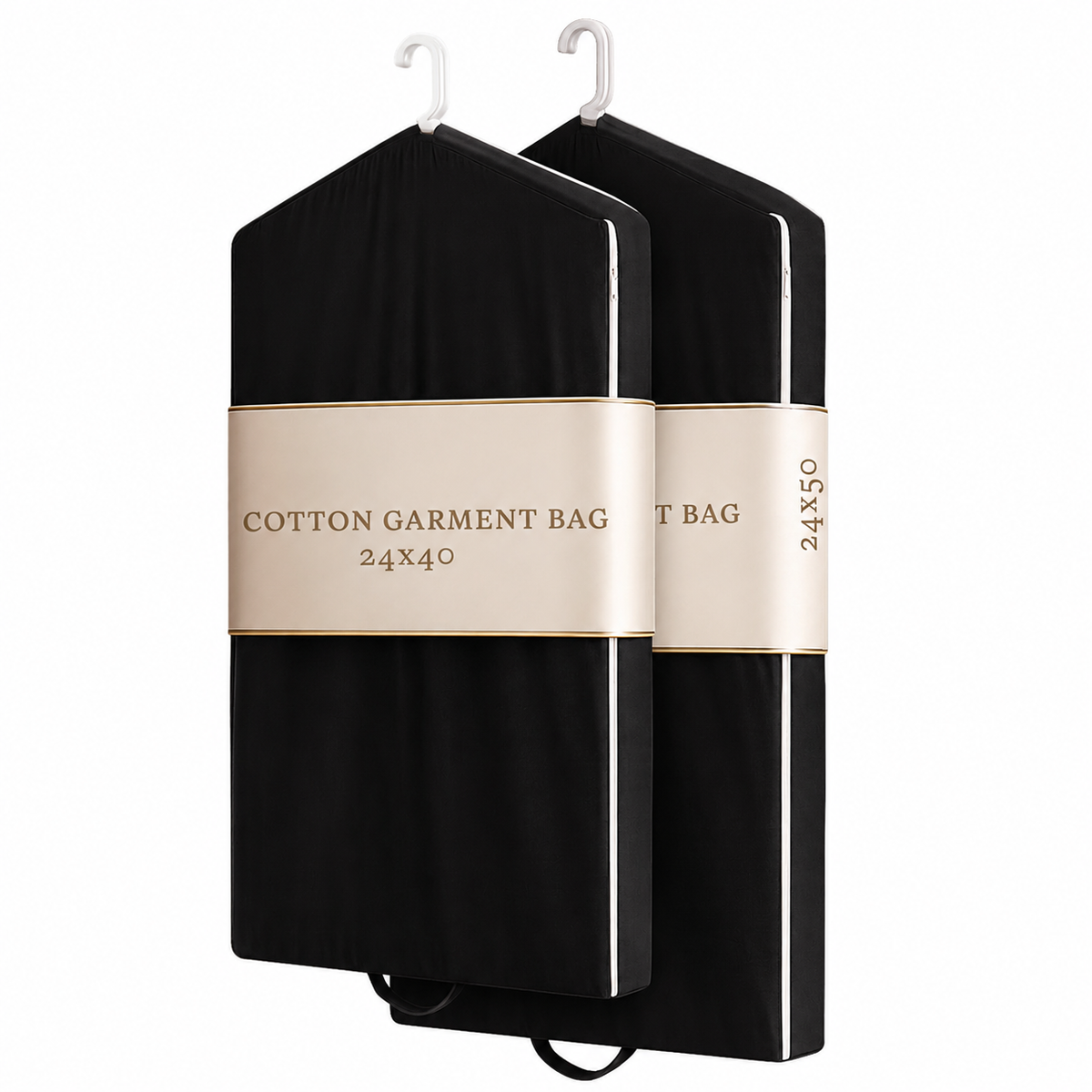 Forever Cotton's Luxury Unisex Canvas Garment Bag, for Suit and Coat Cover with 3-Inch Gusset, Breathable Clothing Storage Bag